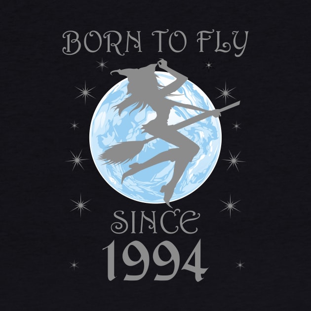 BORN TO FLY SINCE 1944 WITCHCRAFT T-SHIRT | WICCA BIRTHDAY WITCH GIFT by Chameleon Living